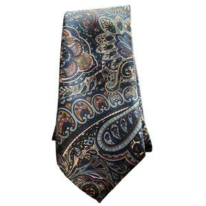 Manhattan Paisley Multicolor Mens Pointed Tie Made In USA